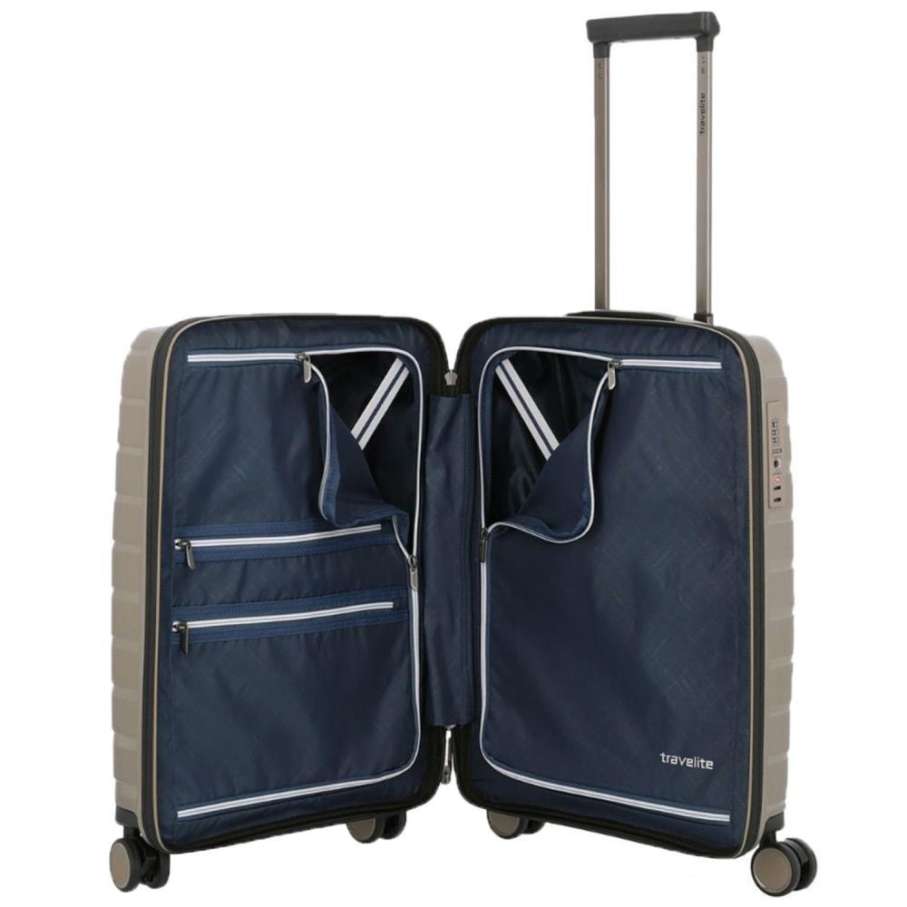 Travelite Air Base Champagner 4-Rollen Trolley S 55cm