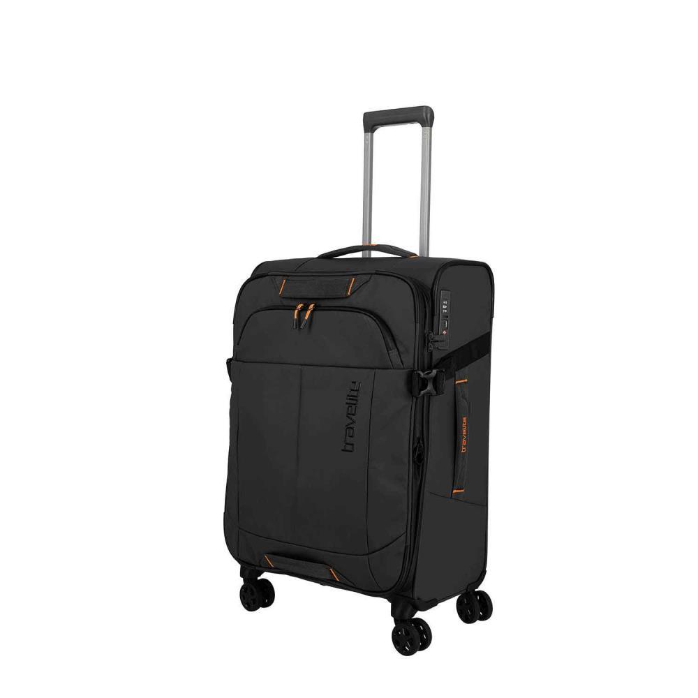 Travelite Briize Schwarz 4-Doppelrollen Trolley M 67 cm