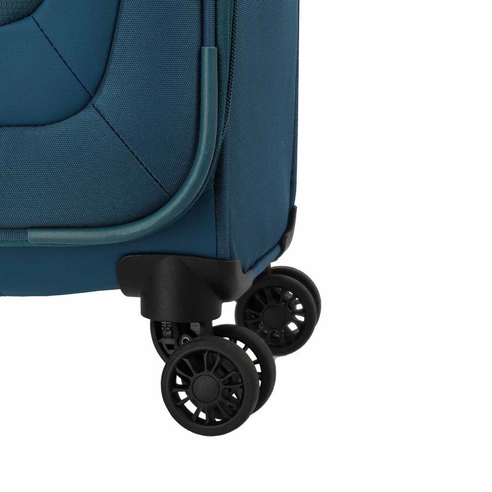 Travelite Umbria Petrol 4 Doppelrollen Trolley L 77 cm