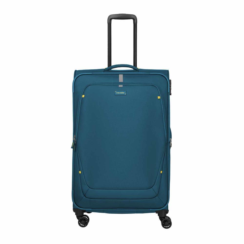 Travelite Umbria Petrol 4 Doppelrollen Trolley L 77 cm