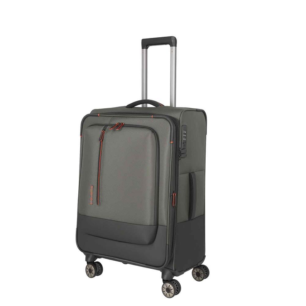 Travelite Crosslite Oliv 4-Doppelrollen Trolley M 66 cm