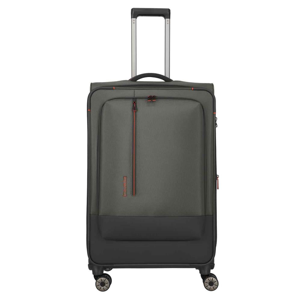 Travelite Crosslite Oliv 4-Doppelrollen Trolley L 77 cm