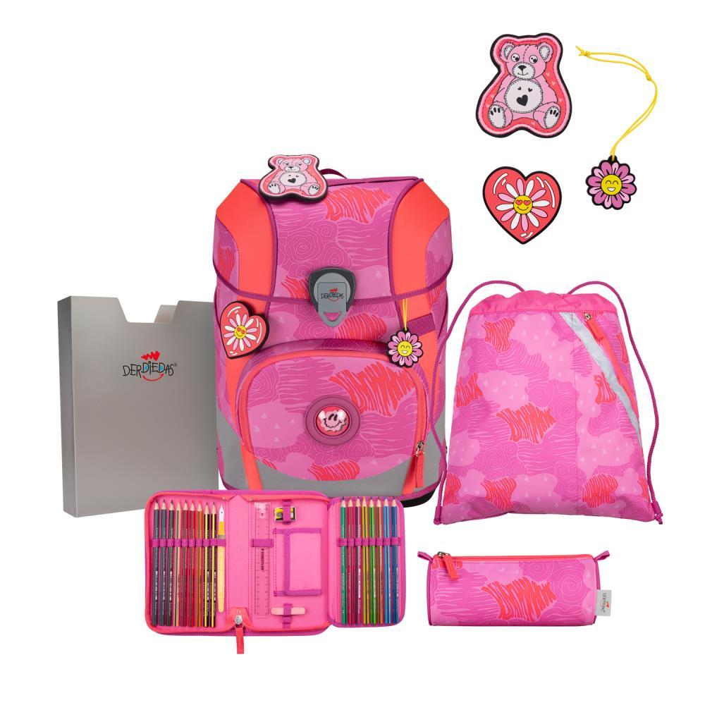 DerDieDas ErgoFlex Tiny Roses Schulranzen Set 5tlg.