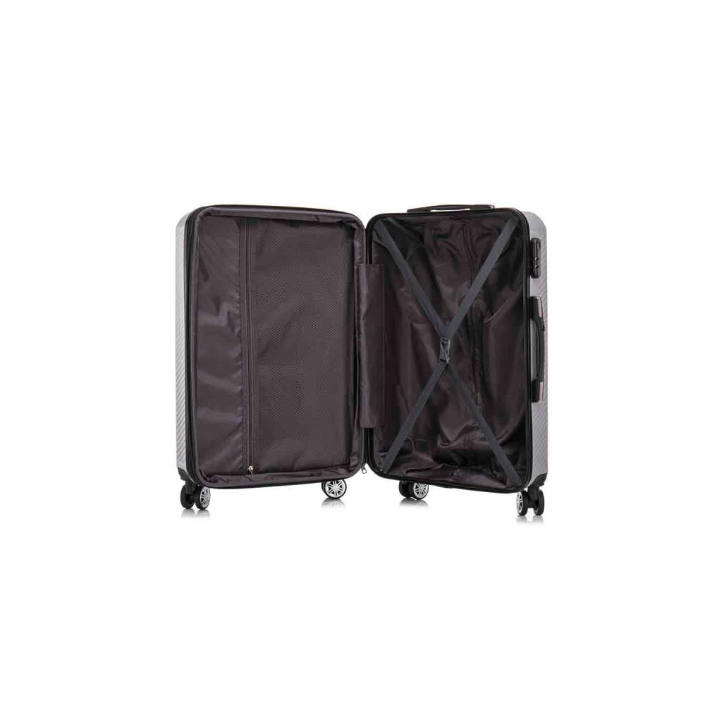 Herolite Hongkong Schwarz 4-Doppelrollen Trolley M 67 cm