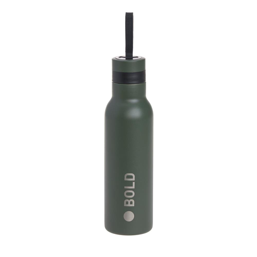 Lässig Bold Dark Olive Edelstahl Doppelwandig Trinkflasche