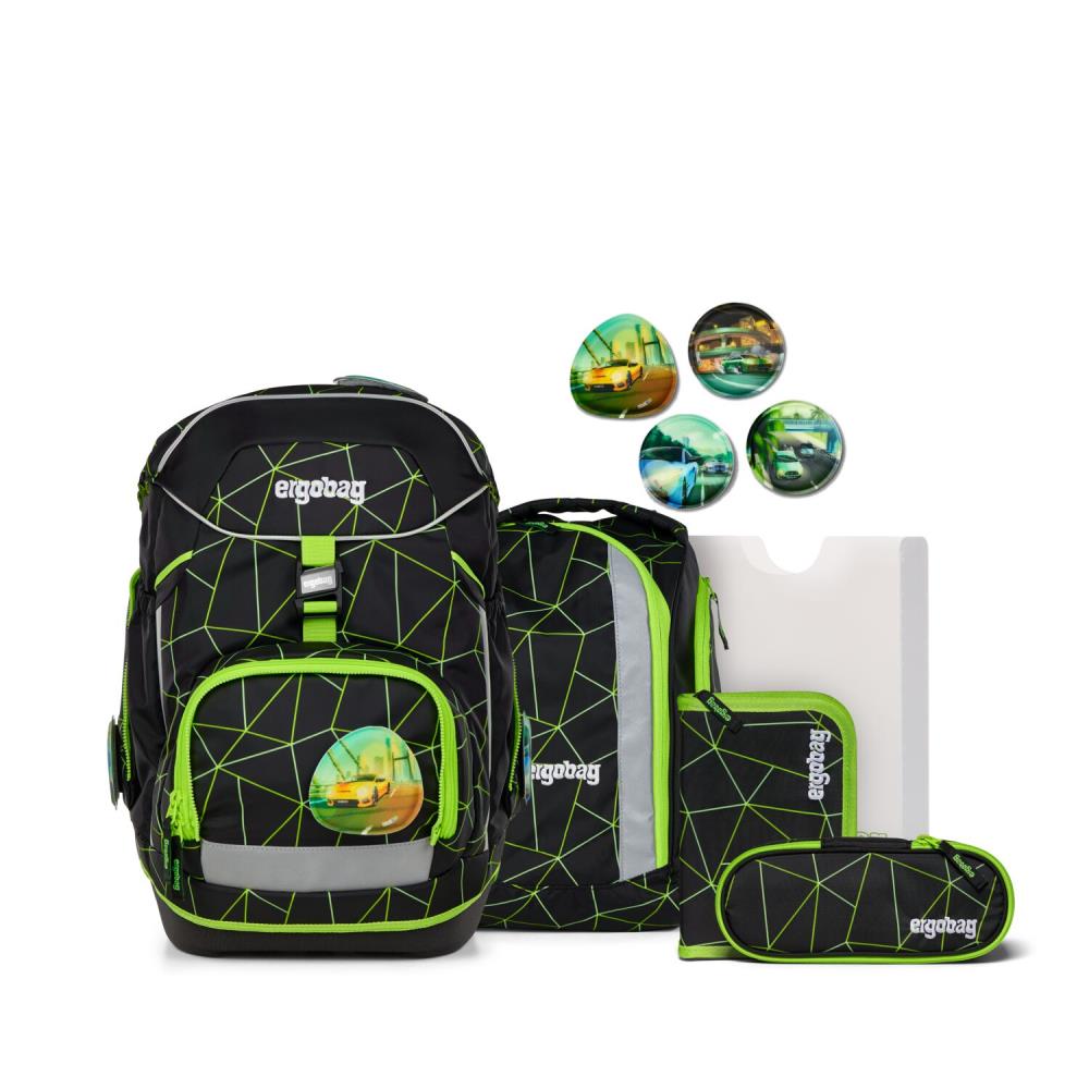 Ergobag Pack CyBär Race Lumi Schulrucksack Set 6tlg.