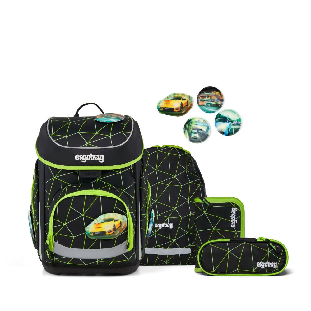 Ergobag Cubo CyBär Race Color Flash Schulranzen 5tlg.