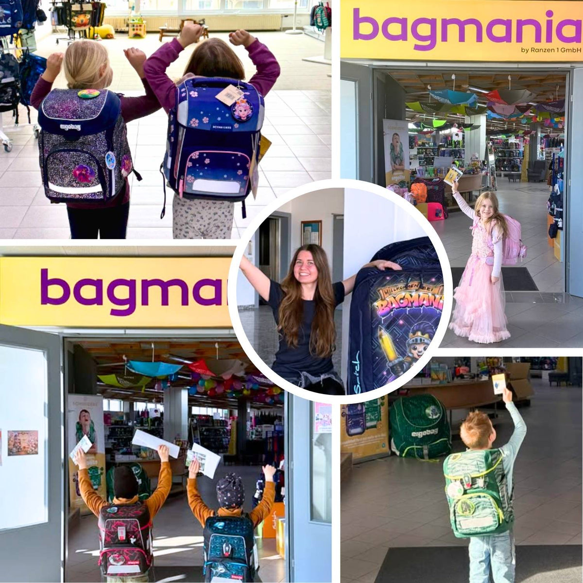 Viele glückliche Kinder, stolze Eltern und über 500 Schultaschen