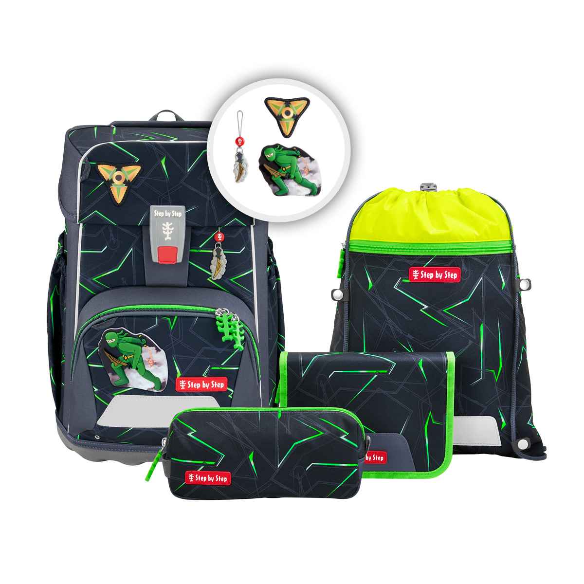 Step by Step Giant Ninja Kimo Schulranzen Set 5tlg.