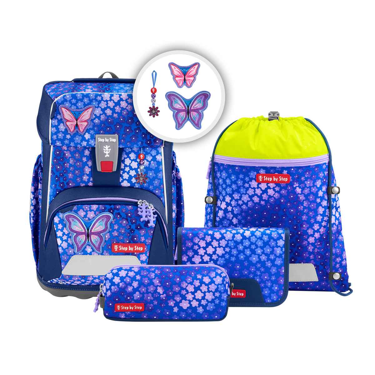 Step by Step Giant Butterfly Maja Schulranzen Set 5tlg.