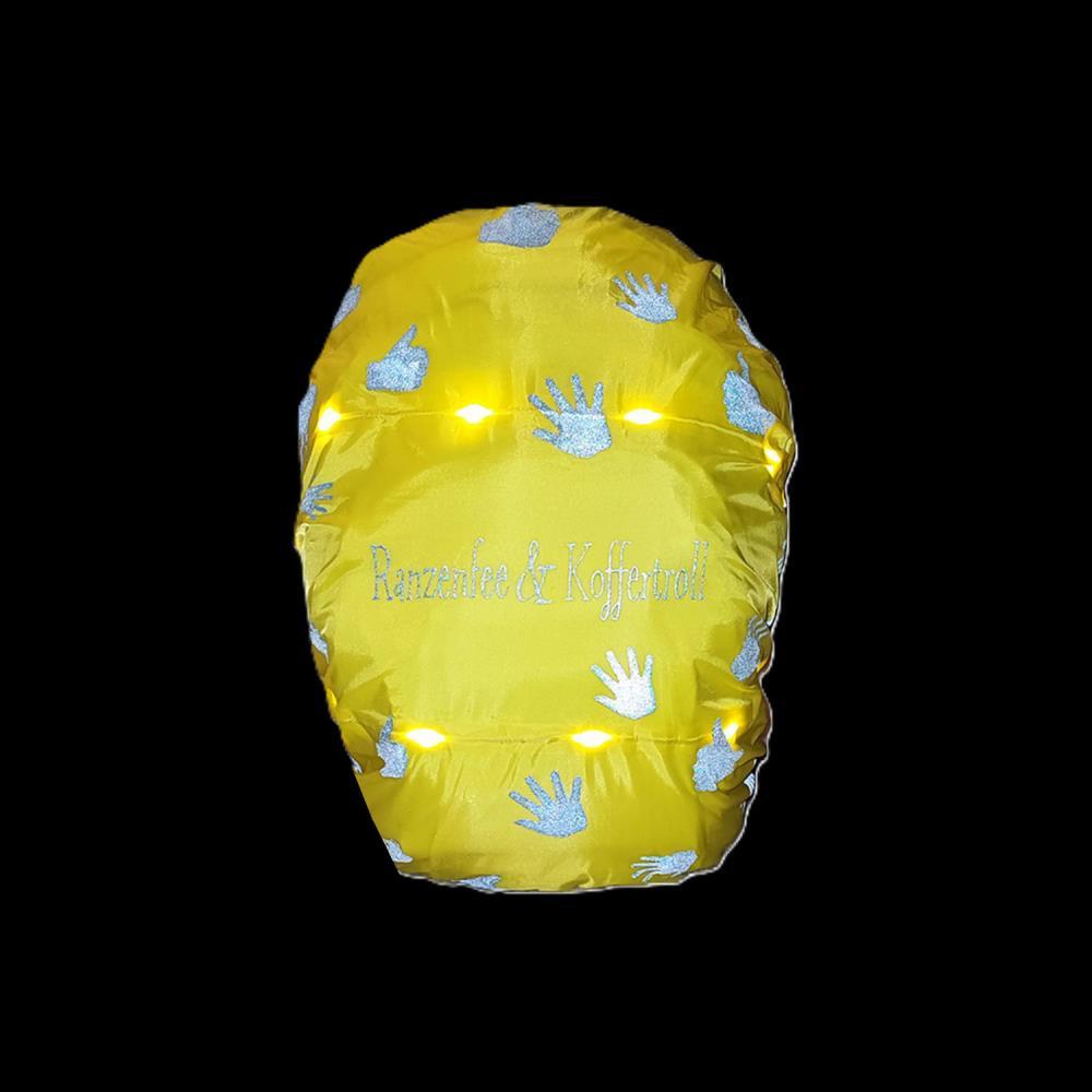 Ranzenfee und Koffertroll LED Neon Gelb Regenhülle
