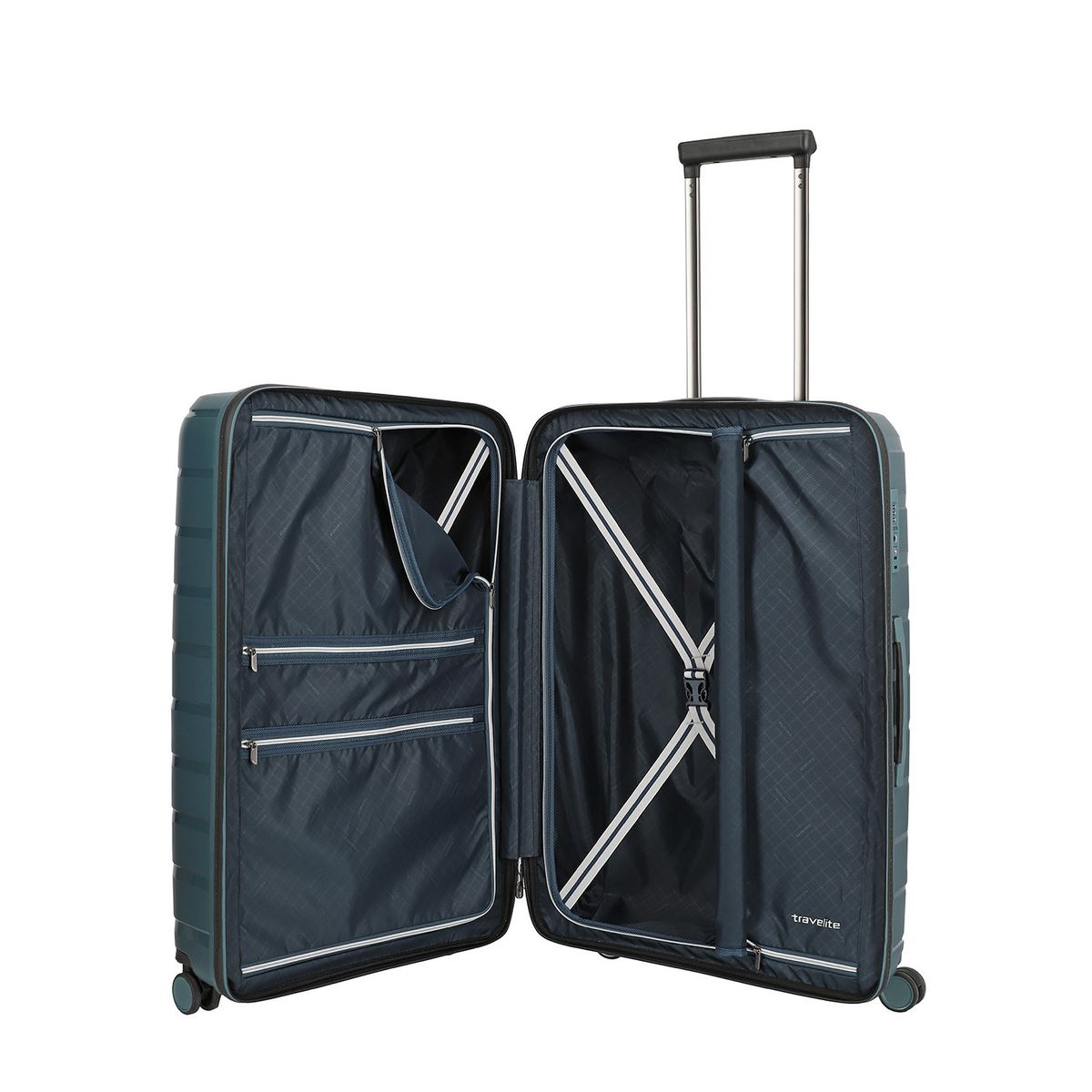 Travelite Air Base Eisblau 4-Rollen Trolley M 67cm