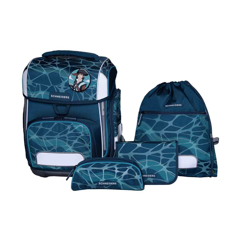 Schneiders Ergolite A.M. Damm Cool Pool Schulranzen Set 9tlg.