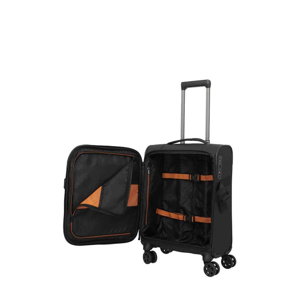 Travelite Briize Schwarz 4-Doppelrollen Trolley S 55 cm