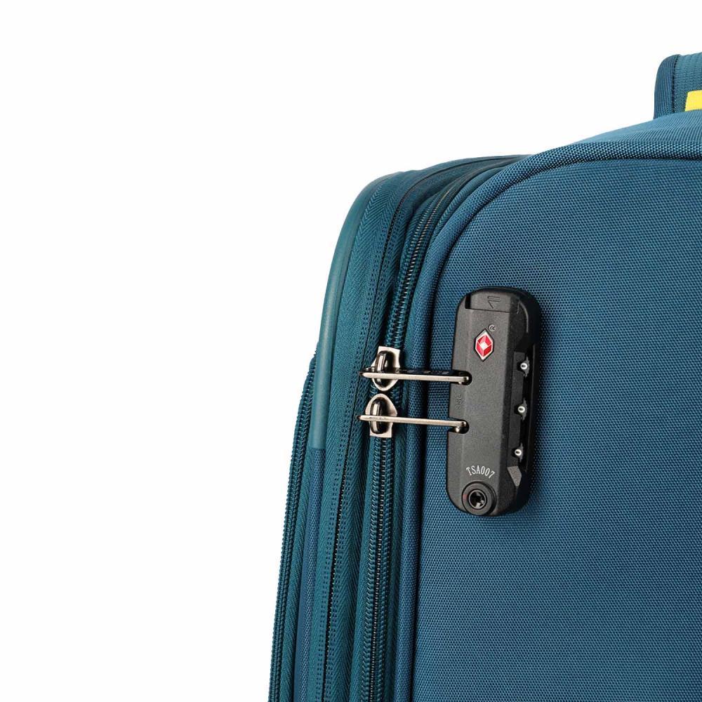 Travelite Umbria Petrol 4 Doppelrollen Trolley M 67 cm