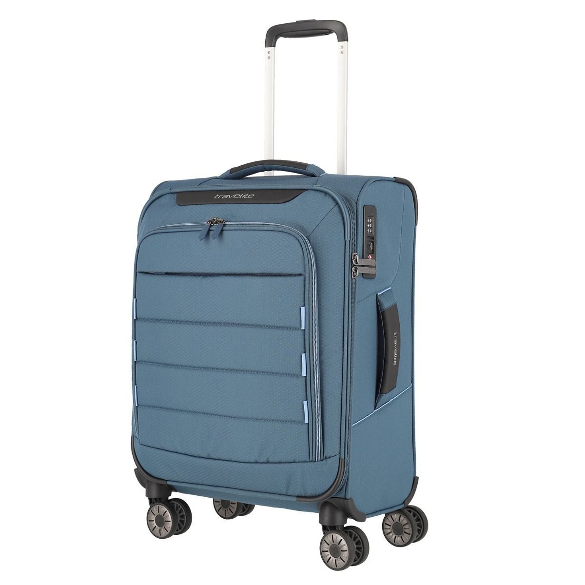 Travelite Skaii Panoramablau 4-Rollen Trolley S 55cm
