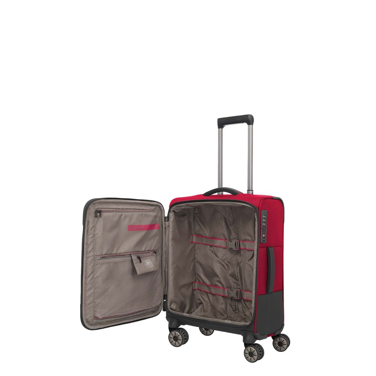 Travelite Crosslite Rot 4-Doppelrollen Trolley S 55 cm