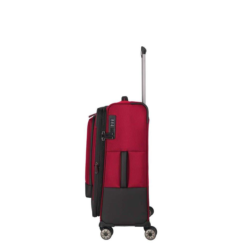 Travelite Crosslite Rot 4-Doppelrollen Trolley M 66 cm