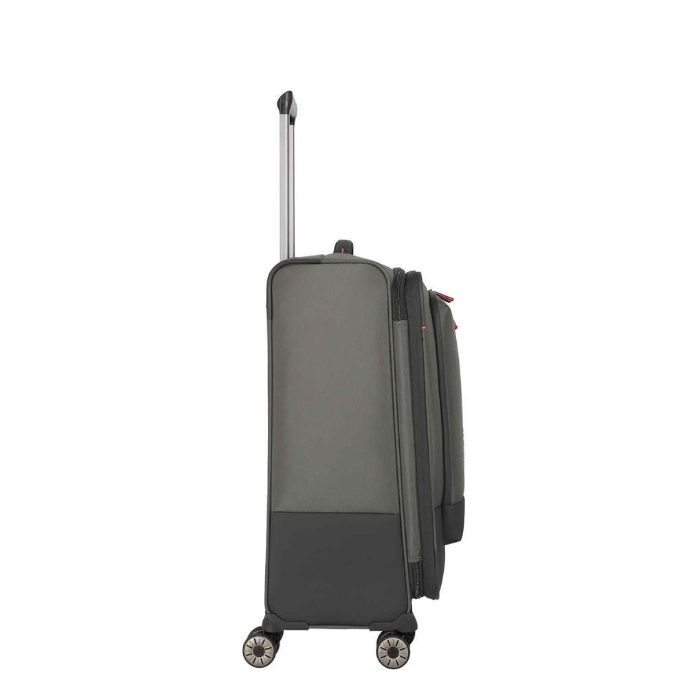 Travelite Crosslite Oliv 4-Doppelrollen Trolley M 66 cm