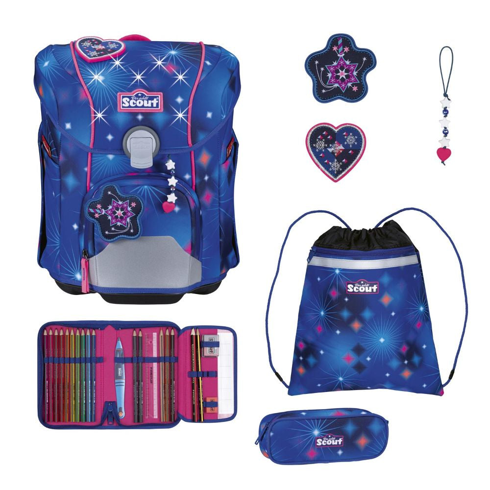 Scout Exklusiv LED Micro Sparkling Dream Schulranzen Set 4tlg.
