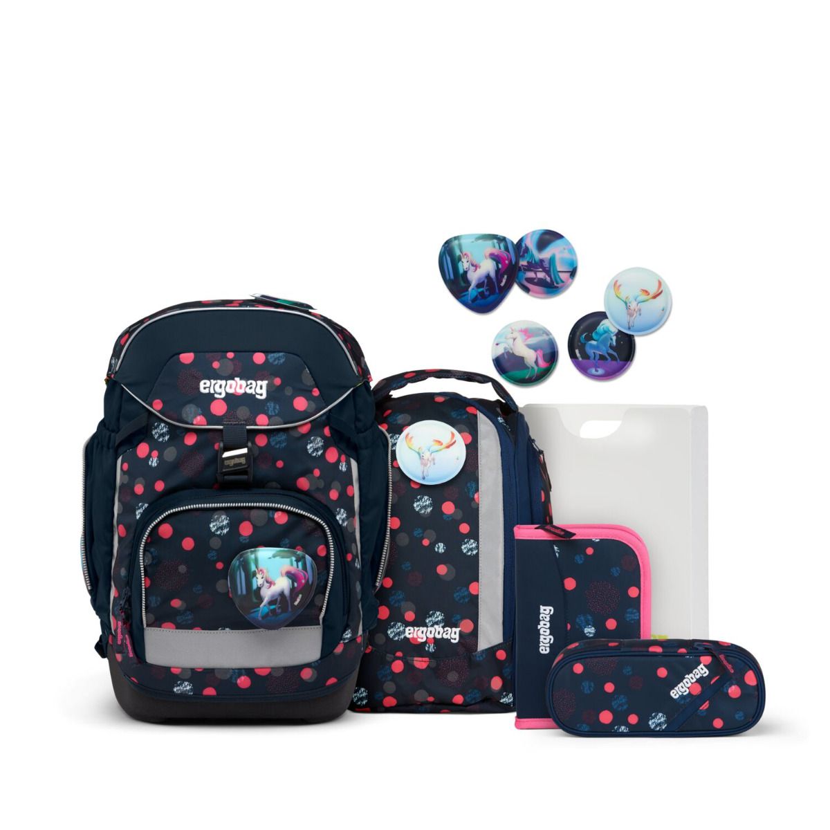 Ergobag Pack PhantBärsiewelt Reflex Glow Edition Schulrucksack Set 6tlg.
